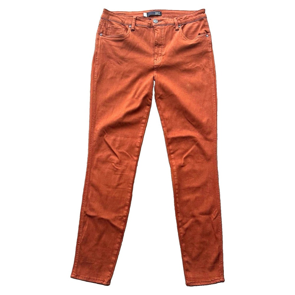 KUT from the Kloth Fab Ab High Rise Skinny Stretch Denim Jeans Brown Size 12